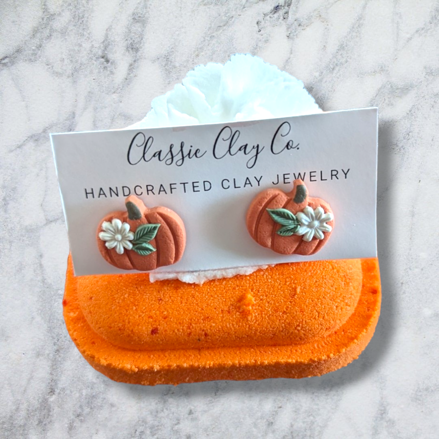 Luxury Pumpkin Pie Bath Bombs *earrings edition*